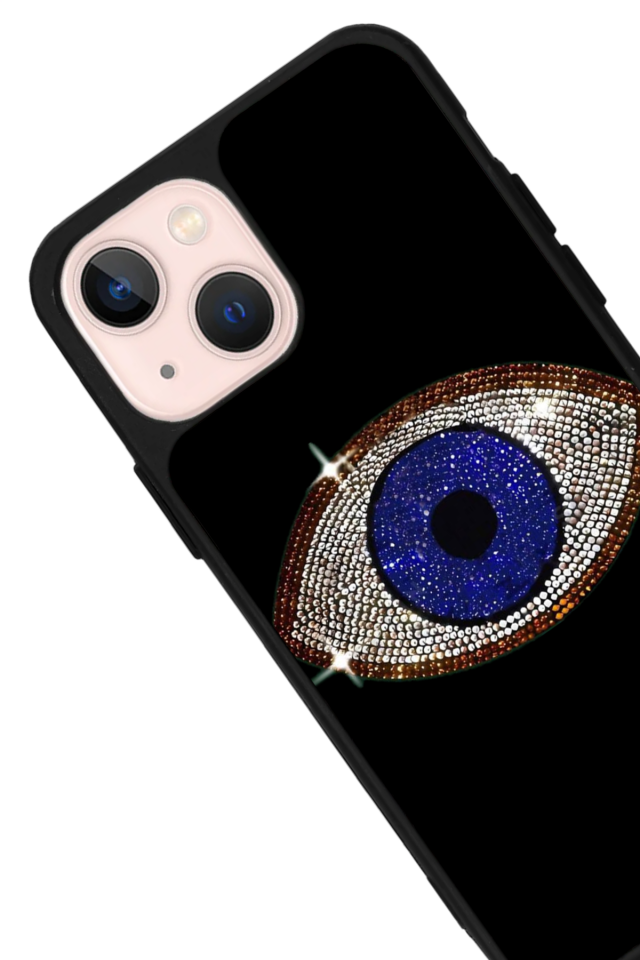 iPhone 14 Plus Uyumlu Nazar Tasarımlı Glossy Premium Kılıf