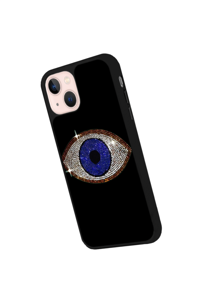iPhone 14 Plus Uyumlu Nazar Tasarımlı Glossy Premium Kılıf