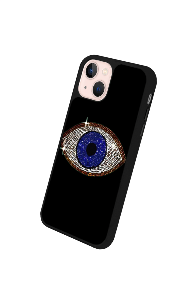 iPhone 14 Plus Uyumlu Nazar Tasarımlı Glossy Premium Kılıf