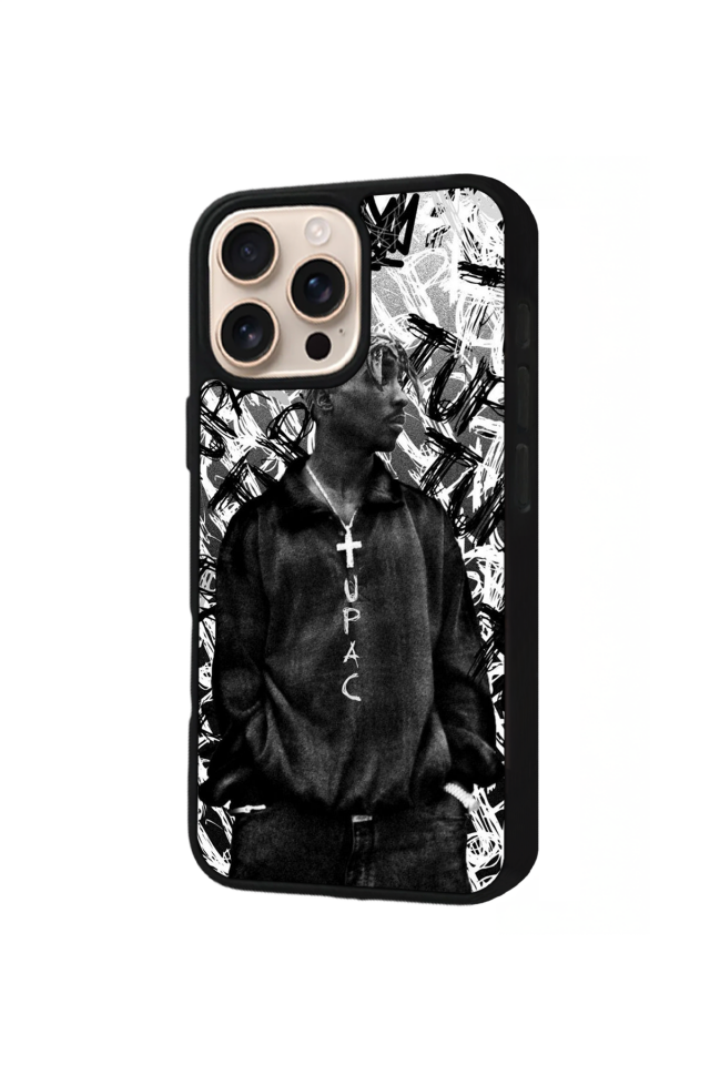 iPhone 14 Pro Max Uyumlu Tupac Tasarımlı Glossy Premium Kılıf
