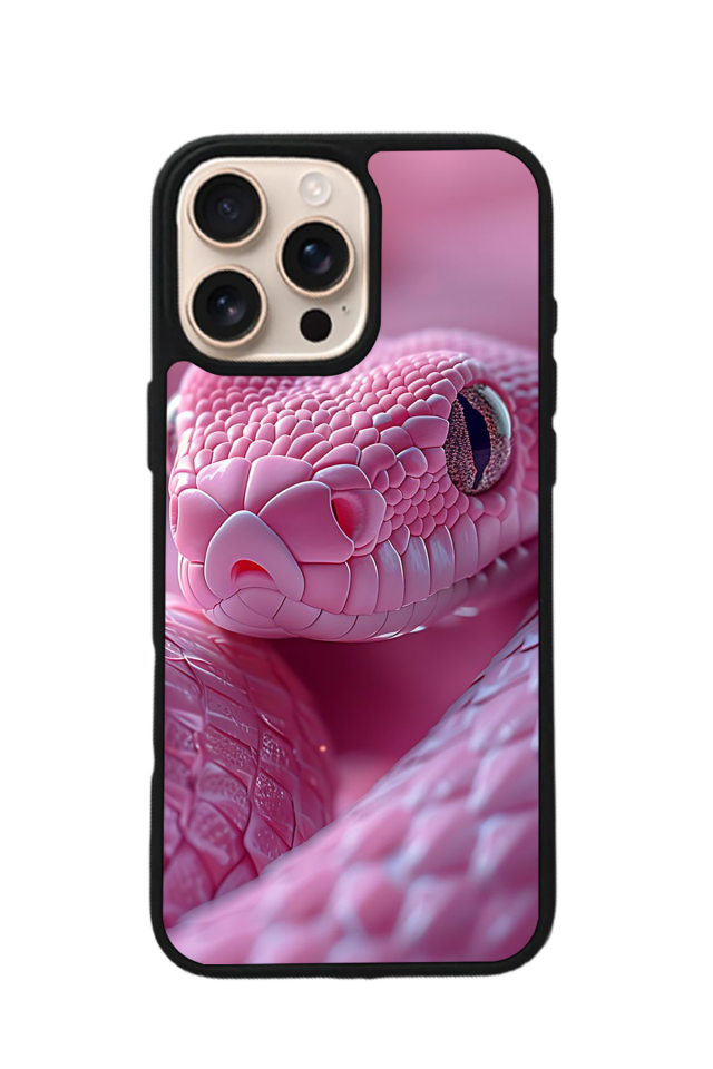 iPhone 15 Pro Uyumlu Yılan Tasarımlı Glossy Premium Kılıf