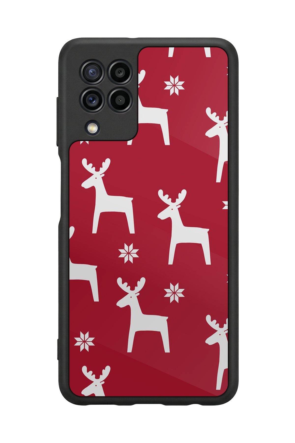 Samsung Galaxy M32 Uyumlu Yilbasi Christmas Tasarımlı Glossy Premium Kılıf