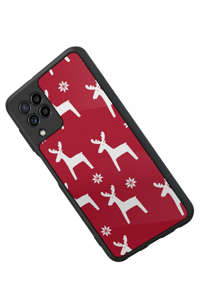 Samsung Galaxy M32 Uyumlu Yilbasi Christmas Tasarımlı Glossy Premium Kılıf