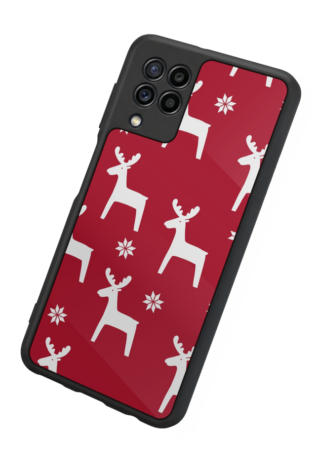 Samsung Galaxy M32 Uyumlu Yilbasi Christmas Tasarımlı Glossy Premium Kılıf