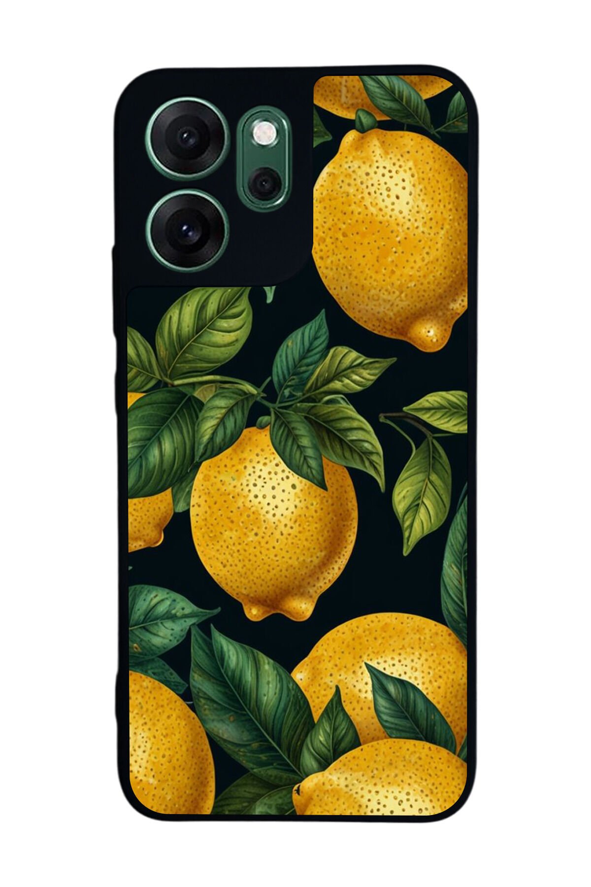 Oppo Reno 14F Uyumlu Limon Tasarımlı Glossy Premium Kılıf