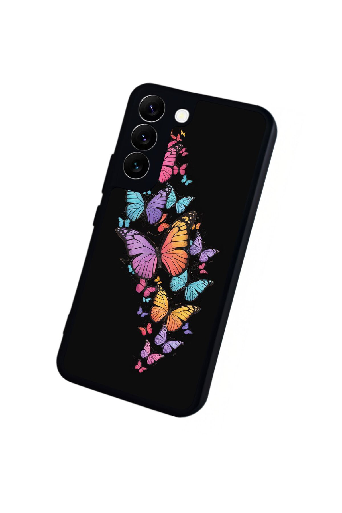 Samsung Galaxy S22 Uyumlu Kelebek Tasarımlı Glossy Premium Kılıf