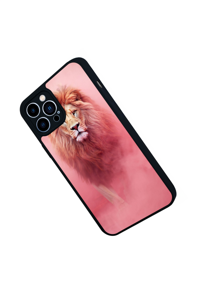 iPhone 13 Pro Max Uyumlu Aslan Tasarımlı Glossy Premium Kılıf