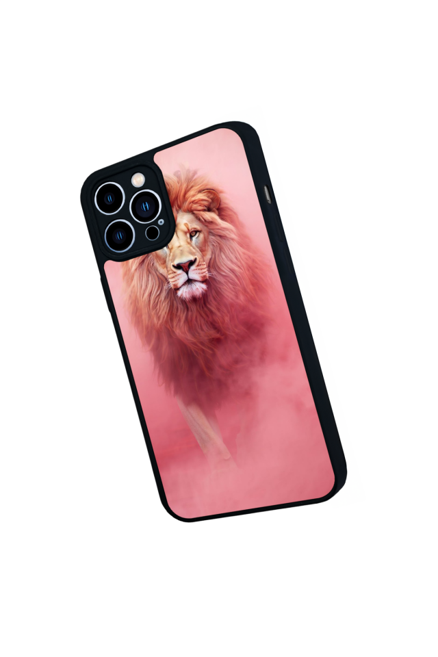 iPhone 13 Pro Max Uyumlu Aslan Tasarımlı Glossy Premium Kılıf