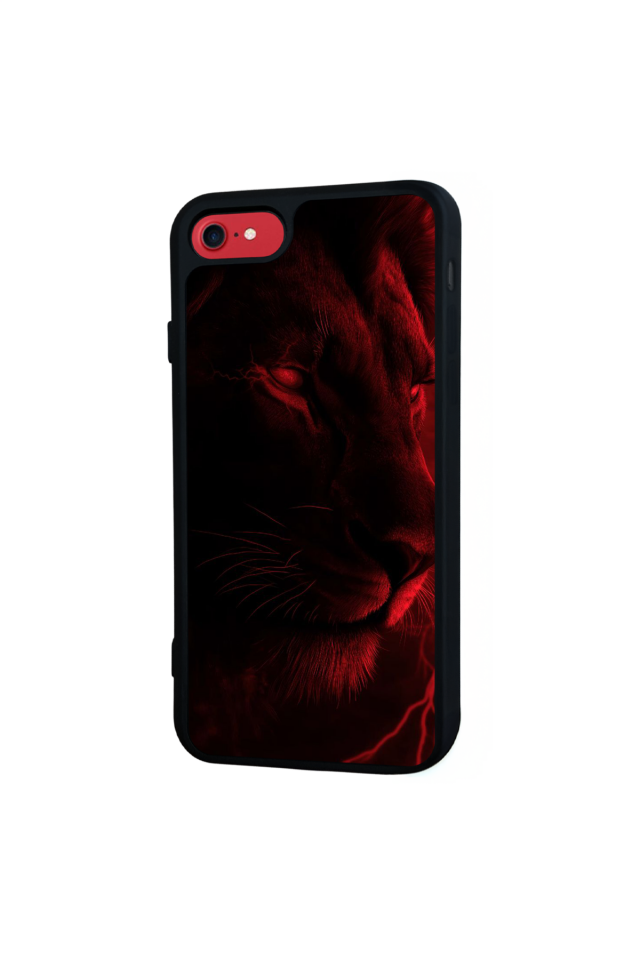 iPhone SE Uyumlu Aslan Tasarımlı Glossy Premium Kılıf