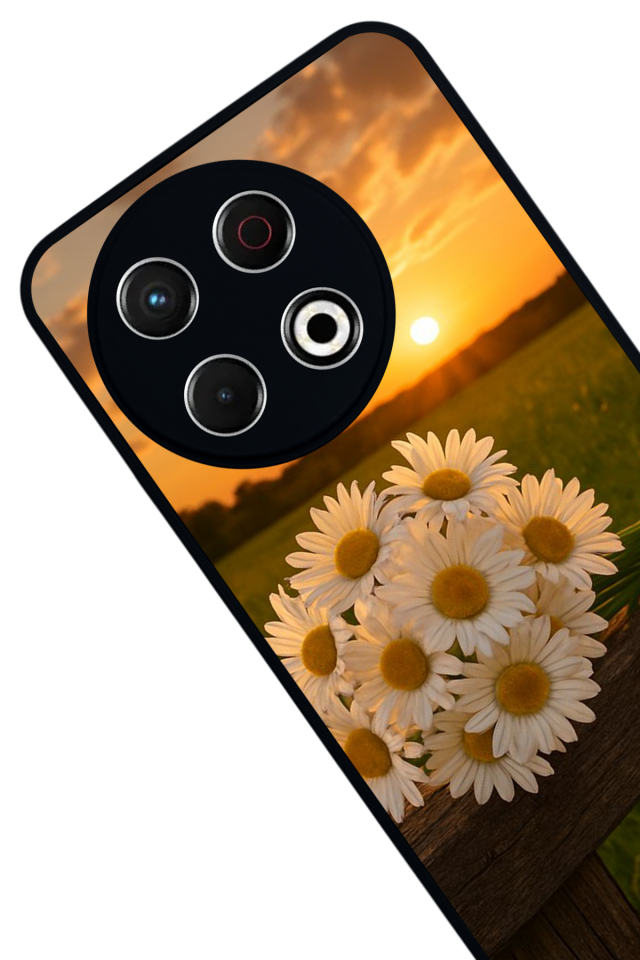 Tecno Spark 30 Pro Uyumlu Cicek Tasarımlı Glossy Premium Kılıf