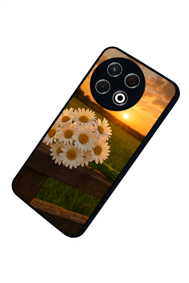 Tecno Spark 30 Pro Uyumlu Cicek Tasarımlı Glossy Premium Kılıf