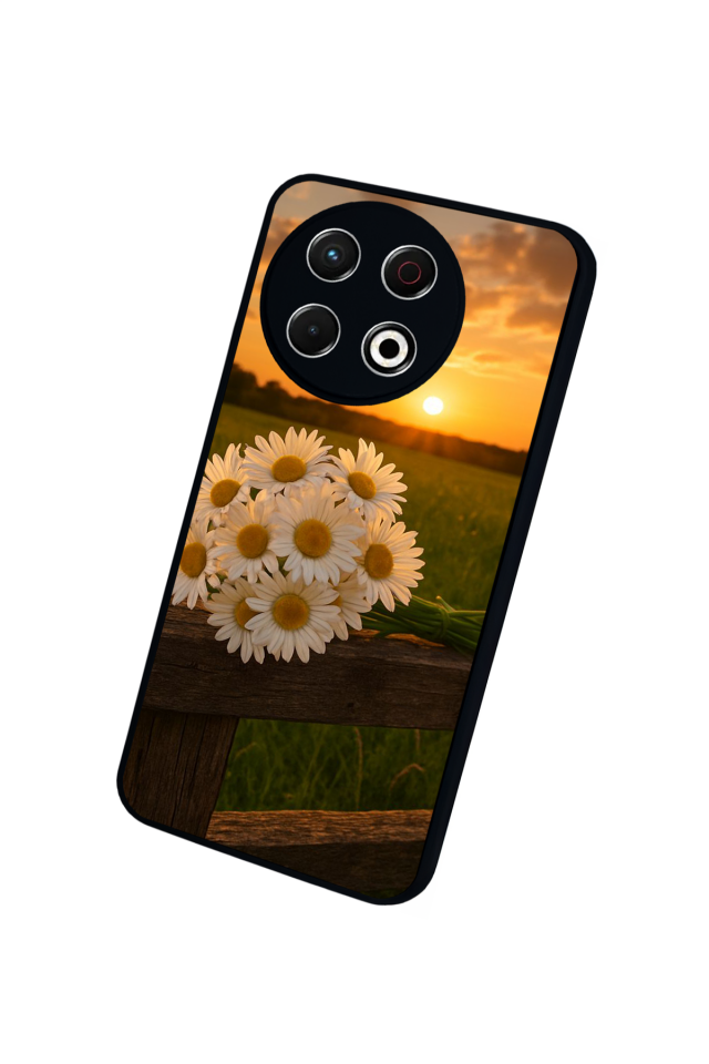 Tecno Spark 30 Pro Uyumlu Cicek Tasarımlı Glossy Premium Kılıf