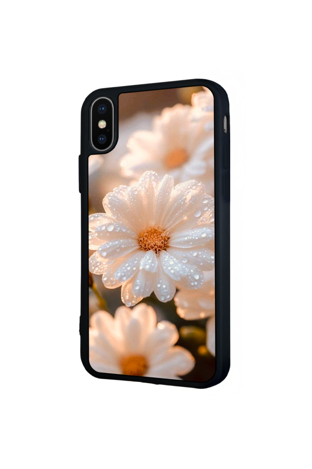 iPhone X/ XS Uyumlu Cicek Tasarımlı Glossy Premium Kılıf