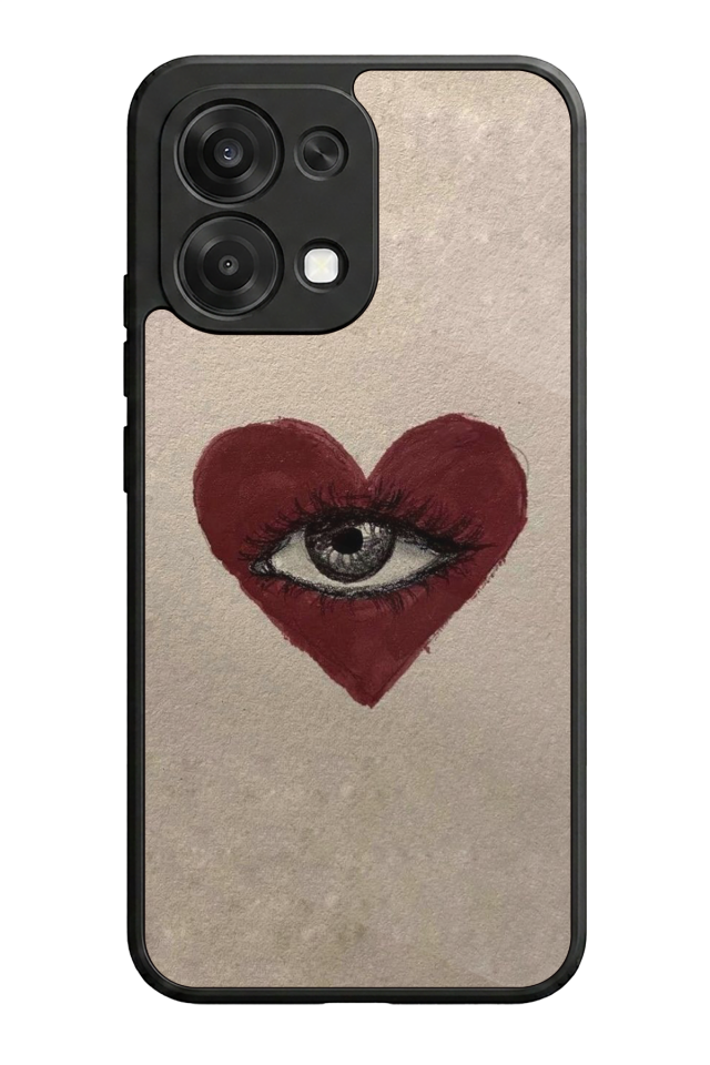 Oppo A6 Pro Uyumlu Kalp Love Tasarımlı Glossy Premium Kılıf