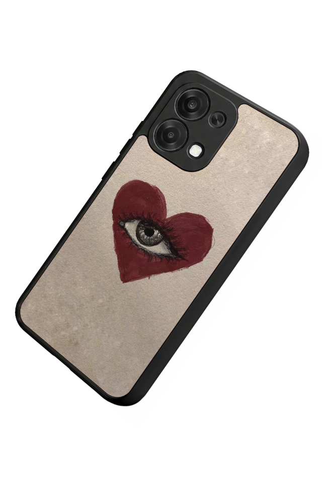 Oppo A6 Pro Uyumlu Kalp Love Tasarımlı Glossy Premium Kılıf
