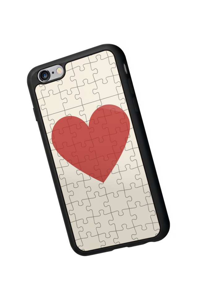 iPhone 6 Plus Uyumlu Kalp Love Tasarımlı Glossy Premium Kılıf