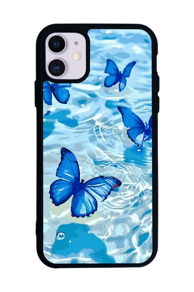 iPhone 11 Uyumlu Kelebek Tasarımlı Glossy Premium Kılıf