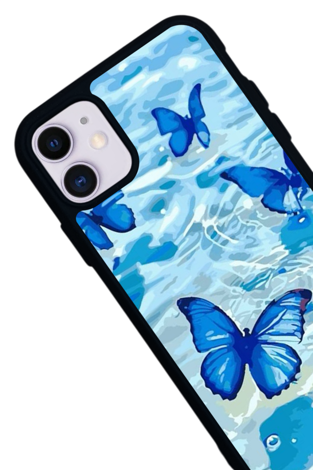 iPhone 11 Uyumlu Kelebek Tasarımlı Glossy Premium Kılıf