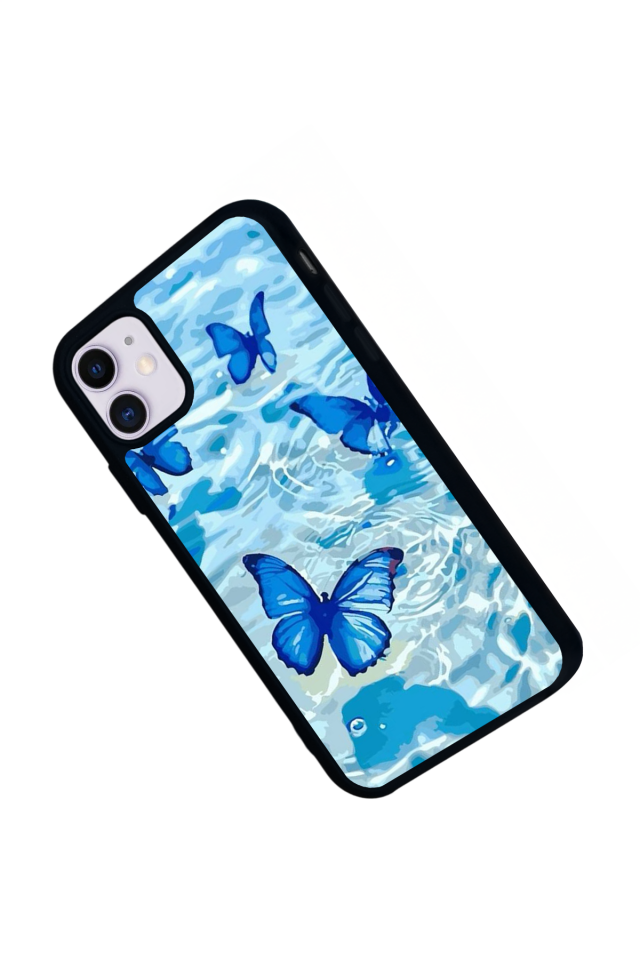 iPhone 11 Uyumlu Kelebek Tasarımlı Glossy Premium Kılıf