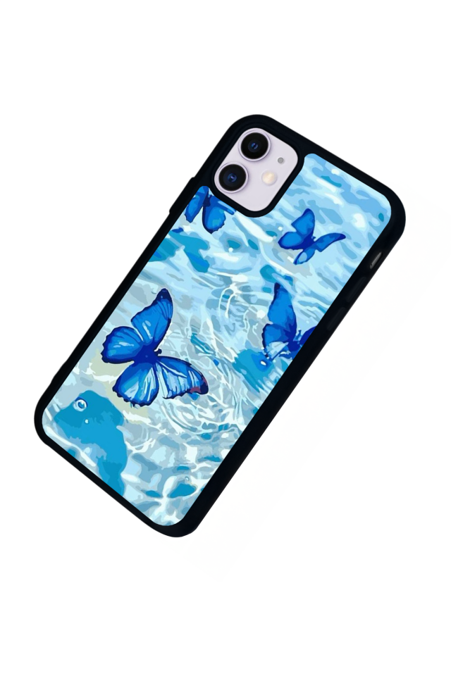 iPhone 11 Uyumlu Kelebek Tasarımlı Glossy Premium Kılıf