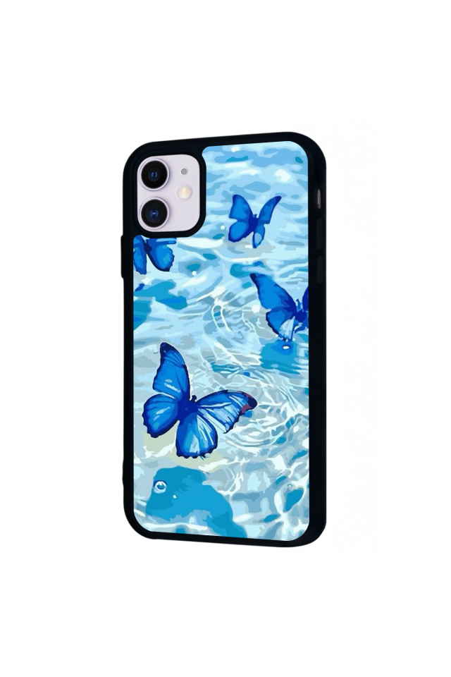 iPhone 11 Uyumlu Kelebek Tasarımlı Glossy Premium Kılıf