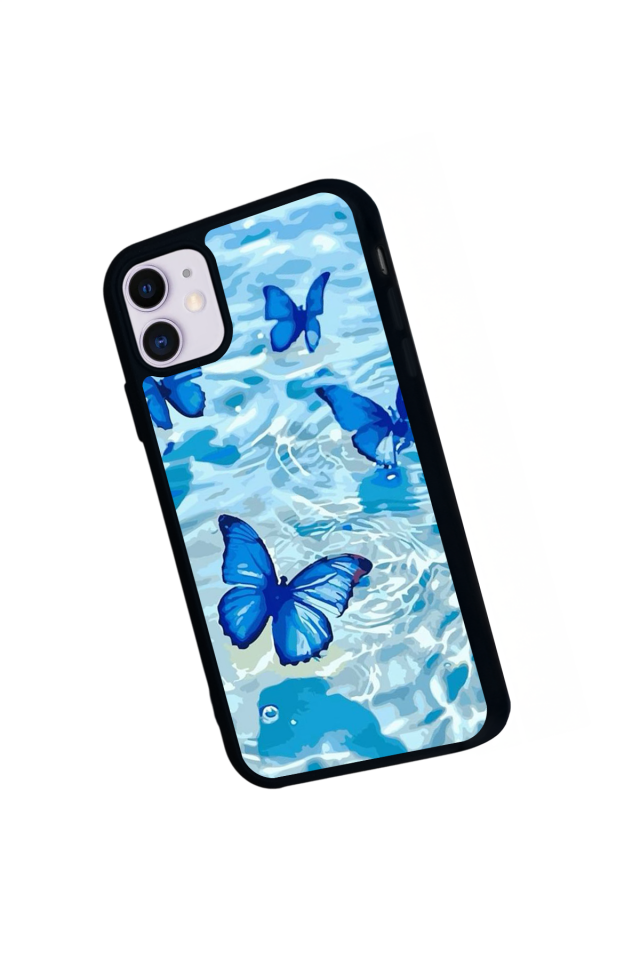 iPhone 11 Uyumlu Kelebek Tasarımlı Glossy Premium Kılıf