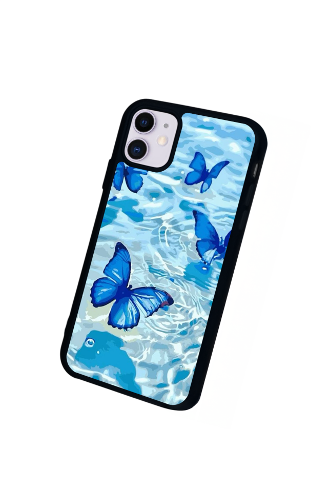 iPhone 11 Uyumlu Kelebek Tasarımlı Glossy Premium Kılıf