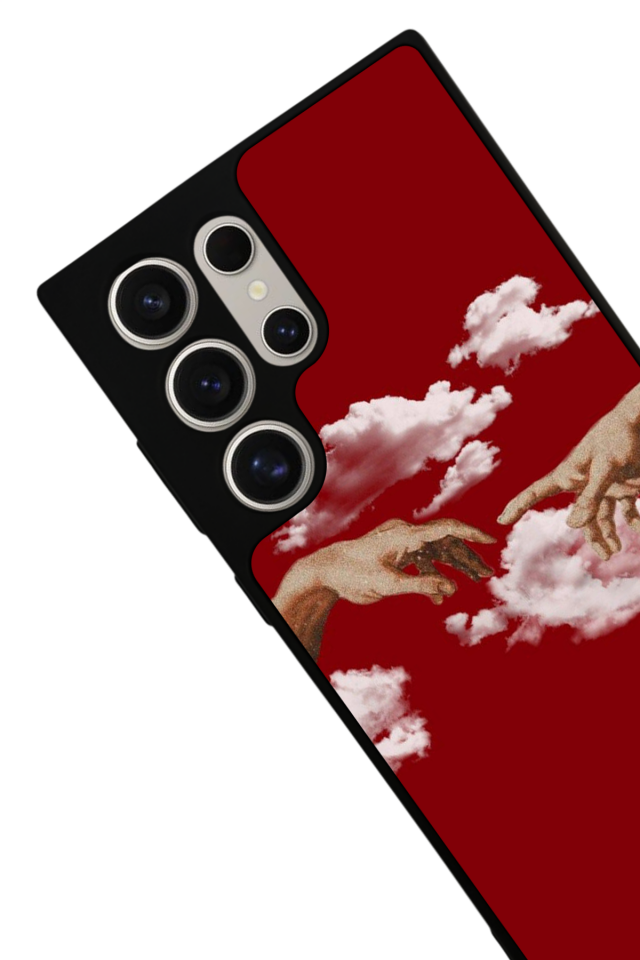 Samsung Galaxy S23 Ultra Uyumlu Kirmizi Tasarımlı Glossy Premium Kılıf