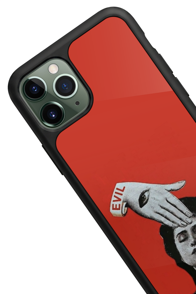 iPhone 11 Pro Uyumlu Kirmizi Tasarımlı Glossy Premium Kılıf