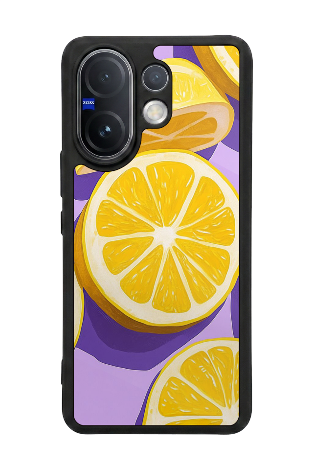Vivo V60 Uyumlu Limon Tasarımlı Glossy Premium Kılıf