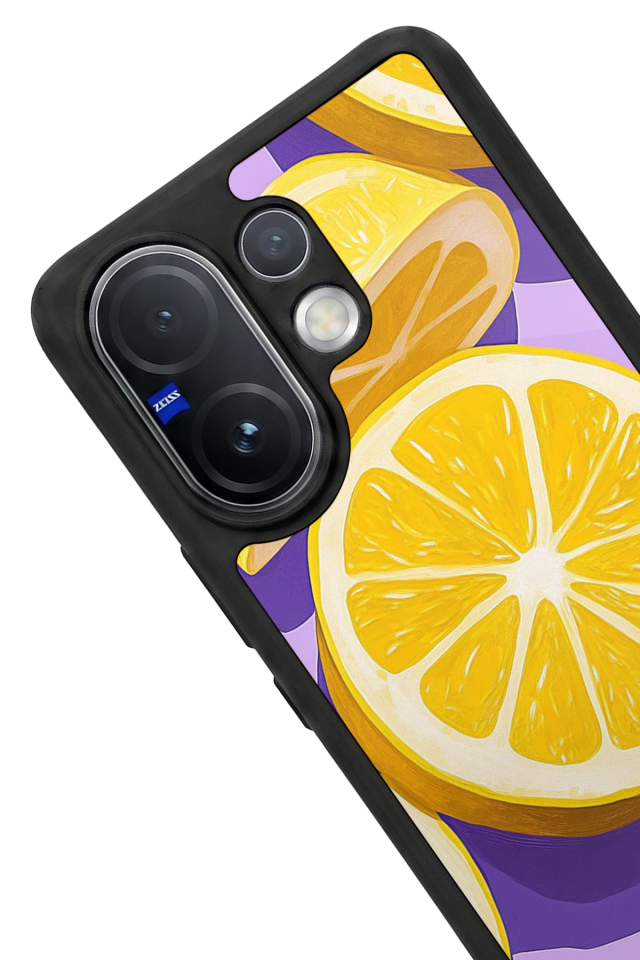 Vivo V60 Uyumlu Limon Tasarımlı Glossy Premium Kılıf