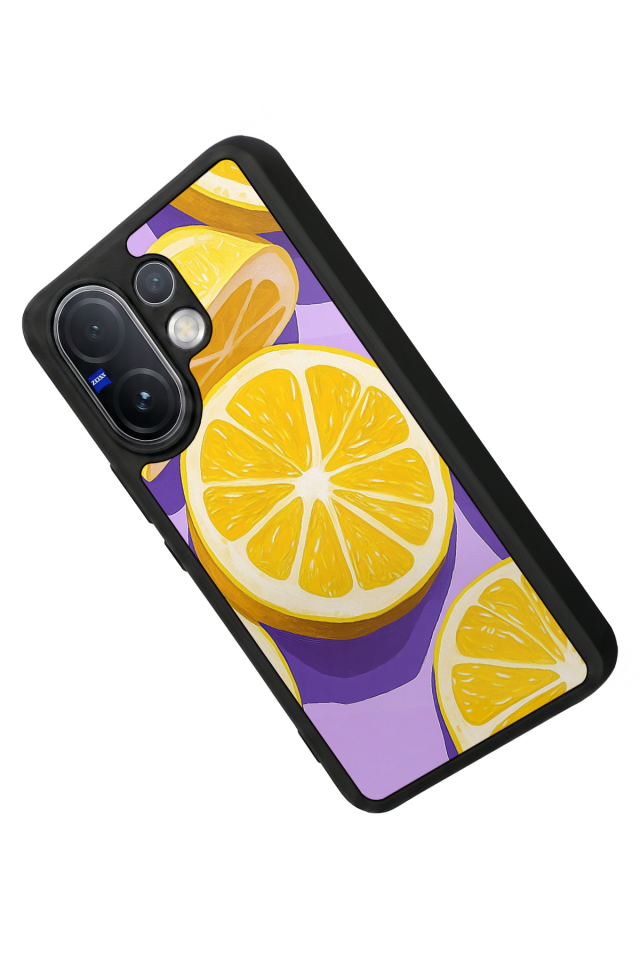 Vivo V60 Uyumlu Limon Tasarımlı Glossy Premium Kılıf