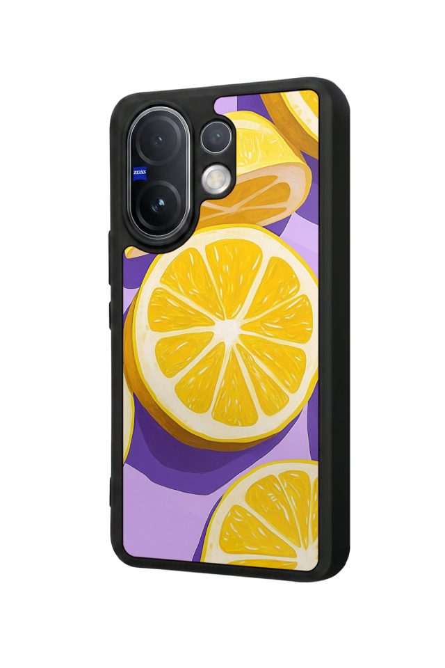 Vivo V60 Uyumlu Limon Tasarımlı Glossy Premium Kılıf