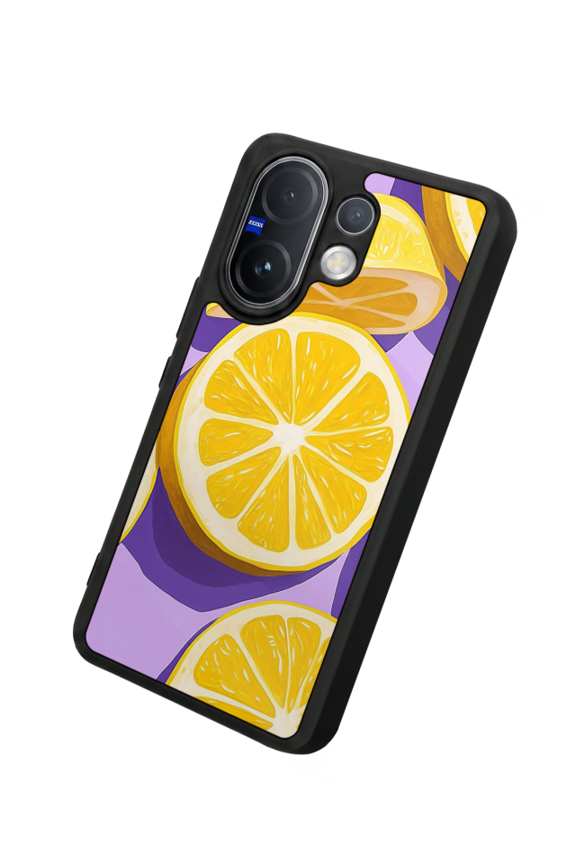 Vivo V60 Uyumlu Limon Tasarımlı Glossy Premium Kılıf