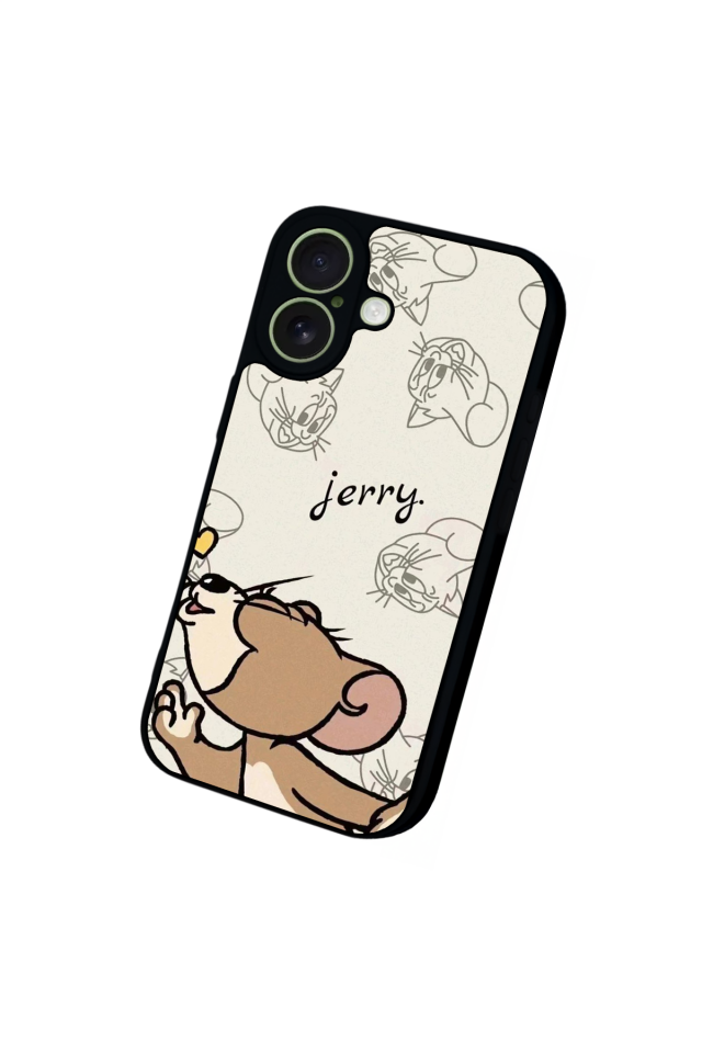 iPhone 17 Uyumlu Tom And Jerry Tasarımlı Glossy Premium Kılıf
