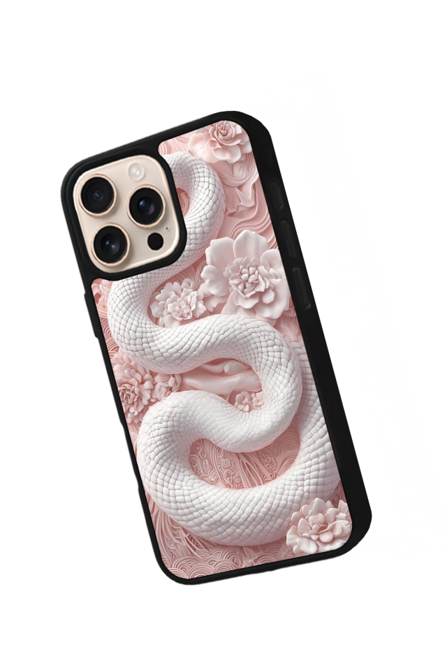 iPhone 15 Pro Uyumlu Yılan Tasarımlı Glossy Premium Kılıf