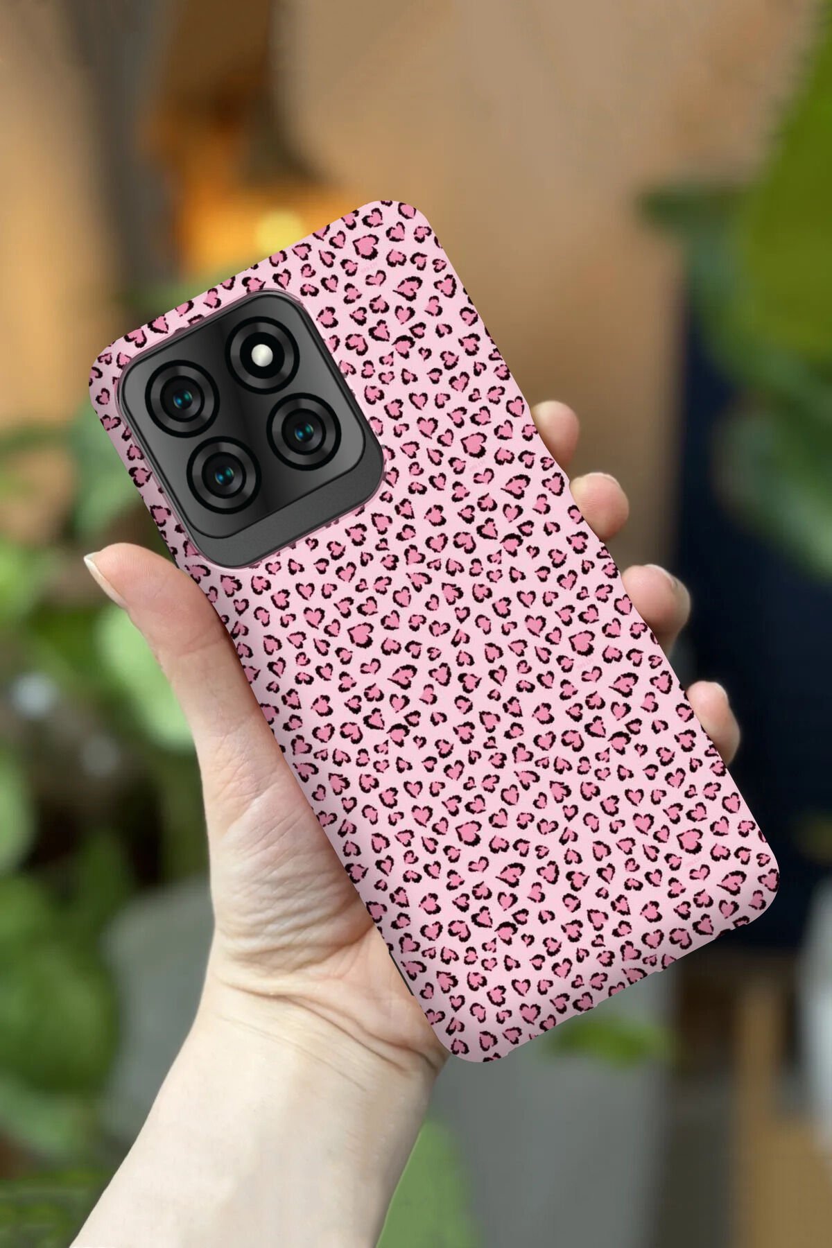 Reeder S71 Uyumlu Kamera Korumalı Pembe Kalp Desenli HD Baskılı Silikon Kılıf