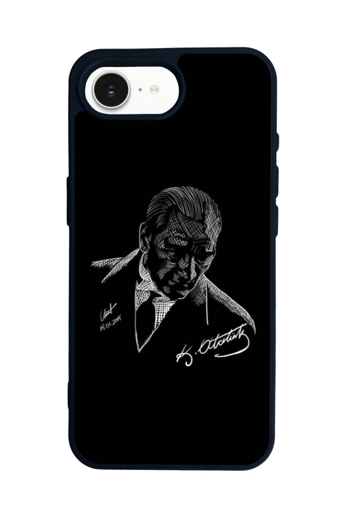 iPhone 16E Uyumlu Mustafa Kemal Ataturk Tasarımlı Glossy Premium Kılıf