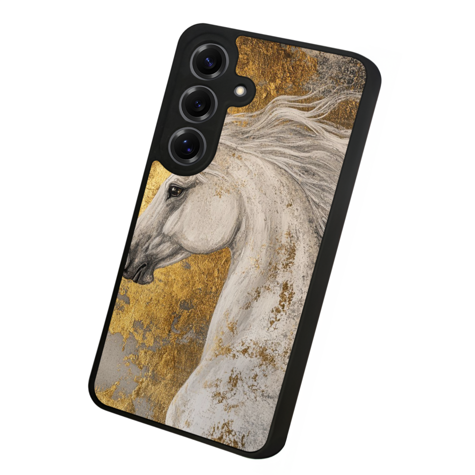 Samsung Galaxy S25 Uyumlu At Horse Tasarımlı Glossy Premium Kılıf