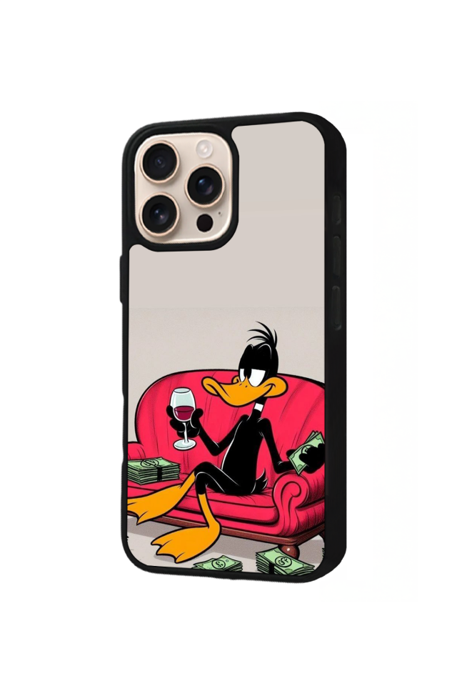 iPhone 16 Pro Max Uyumlu Daffy duck Tasarımlı Glossy Premium Kılıf