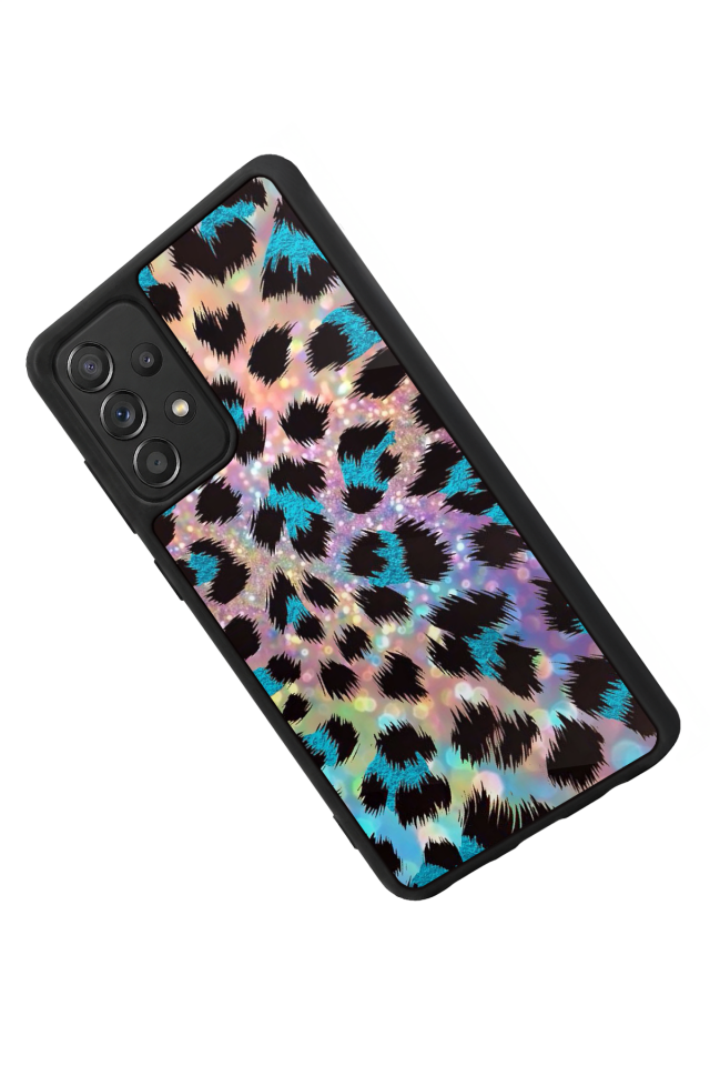 Samsung Galaxy A72 Uyumlu Hologram Leopar Tasarımlı Glossy Premium Kılıf