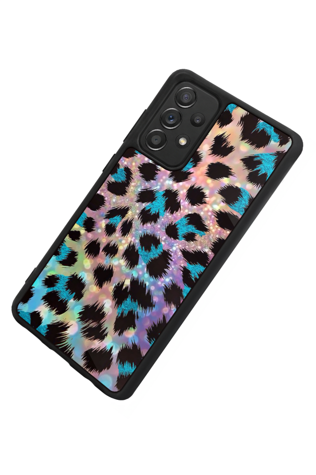 Samsung Galaxy A72 Uyumlu Hologram Leopar Tasarımlı Glossy Premium Kılıf