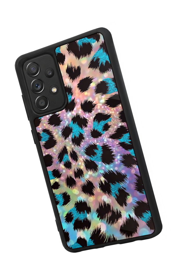 Samsung Galaxy A72 Uyumlu Hologram Leopar Tasarımlı Glossy Premium Kılıf