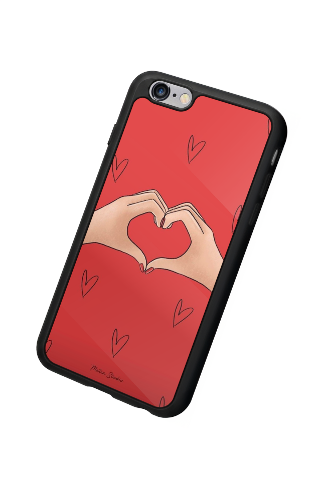 iPhone 6 Plus Uyumlu Kalp Love Tasarımlı Glossy Premium Kılıf