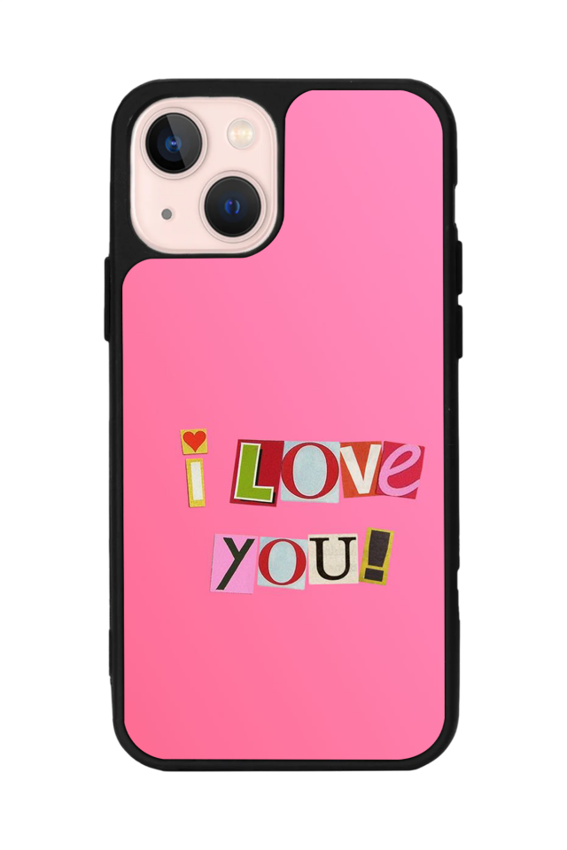 iPhone 13 Mini Uyumlu Kalp Love Tasarımlı Glossy Premium Kılıf