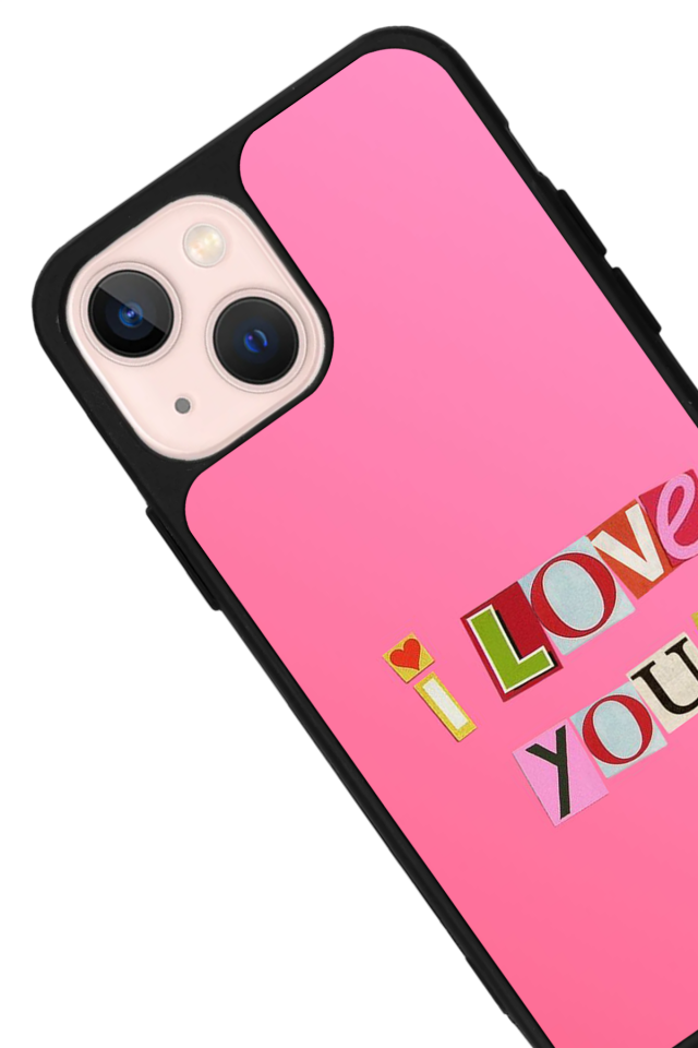 iPhone 13 Mini Uyumlu Kalp Love Tasarımlı Glossy Premium Kılıf