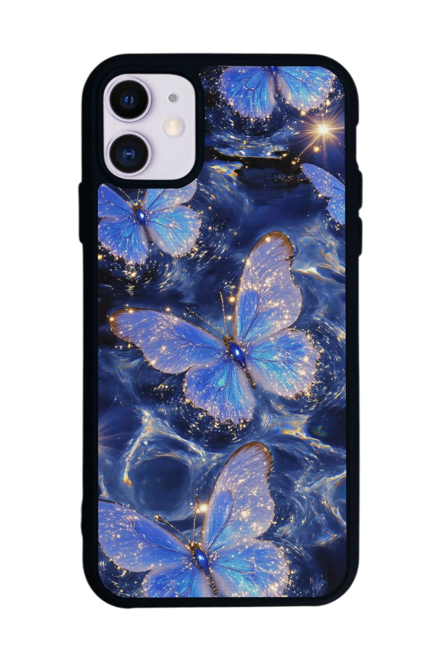 iPhone 11 Uyumlu Kelebek Tasarımlı Glossy Premium Kılıf