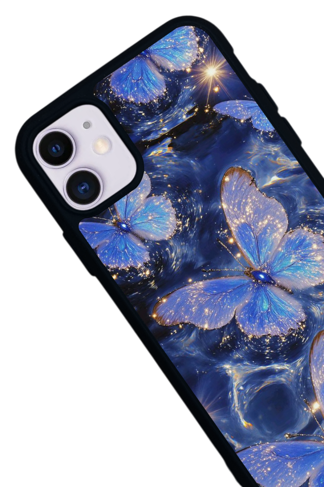 iPhone 11 Uyumlu Kelebek Tasarımlı Glossy Premium Kılıf