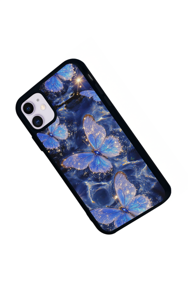 iPhone 11 Uyumlu Kelebek Tasarımlı Glossy Premium Kılıf