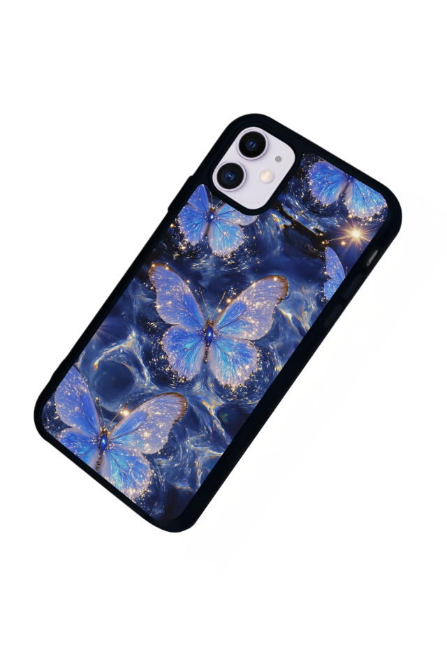 iPhone 11 Uyumlu Kelebek Tasarımlı Glossy Premium Kılıf
